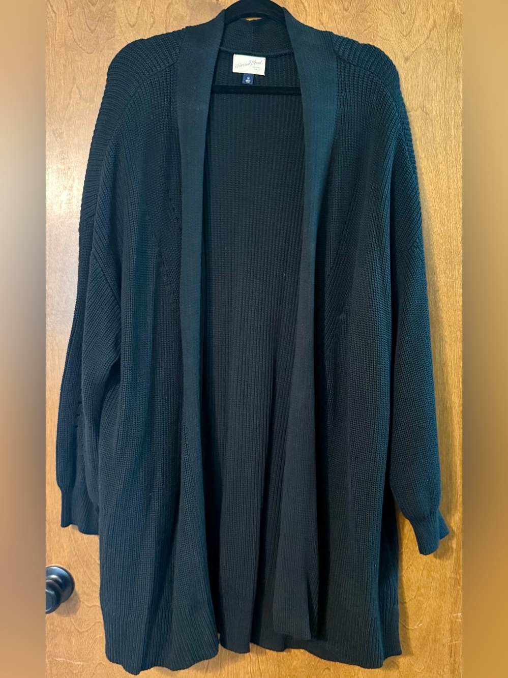 Universal Thread Black Open-Front Knit Cardigan Sweater